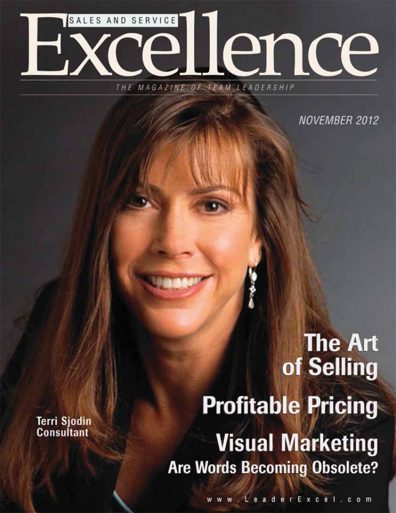 Terri on the cover of Sales & Service Excellence Magazine